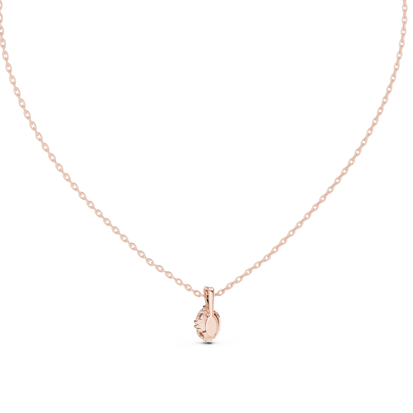 0.75 CT Oval Cut Labgrown Diamond Soliatire Pendant For Her In 14K Solid White Gold - HIGHCARAT DIAMONDS