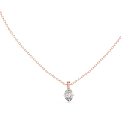 0.75 Ct Oval Shape Labgrown Diamond In 14K solid Gold Solitaire Diamond Jewelrey - HIGHCARAT DIAMONDS