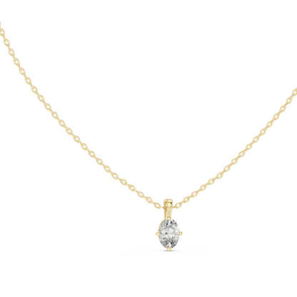 0.75 Ct Oval Shape Labgrown Diamond In 14K solid Gold Solitaire Diamond Jewelrey - HIGHCARAT DIAMONDS