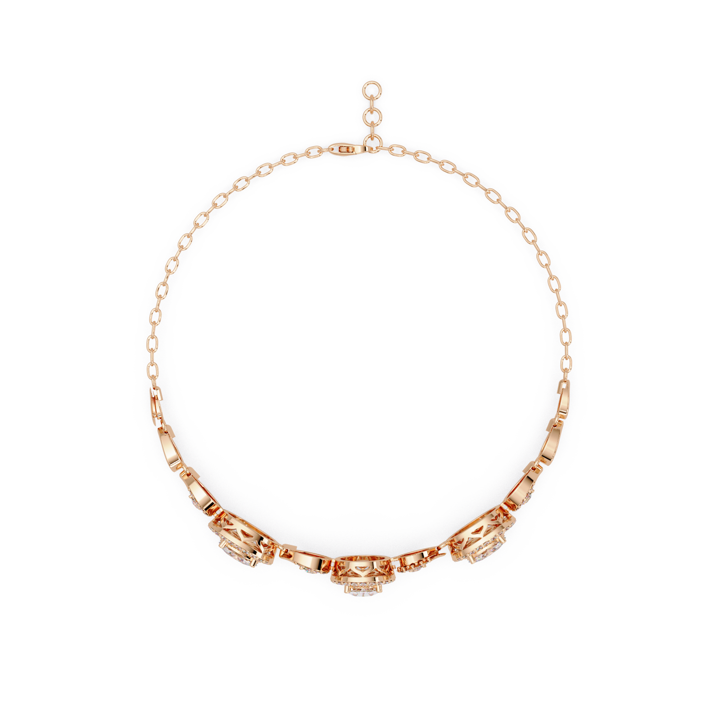 Oval Halo Lab Grown Diamond Designer Bracelet - HIGHCARAT DIAMONDS