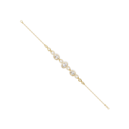 Oval Halo Lab Grown Diamond Designer Bracelet - HIGHCARAT DIAMONDS
