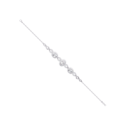 Oval Halo Lab Grown Diamond Designer Bracelet - HIGHCARAT DIAMONDS