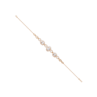 Oval Halo Lab Grown Diamond Designer Bracelet - HIGHCARAT DIAMONDS