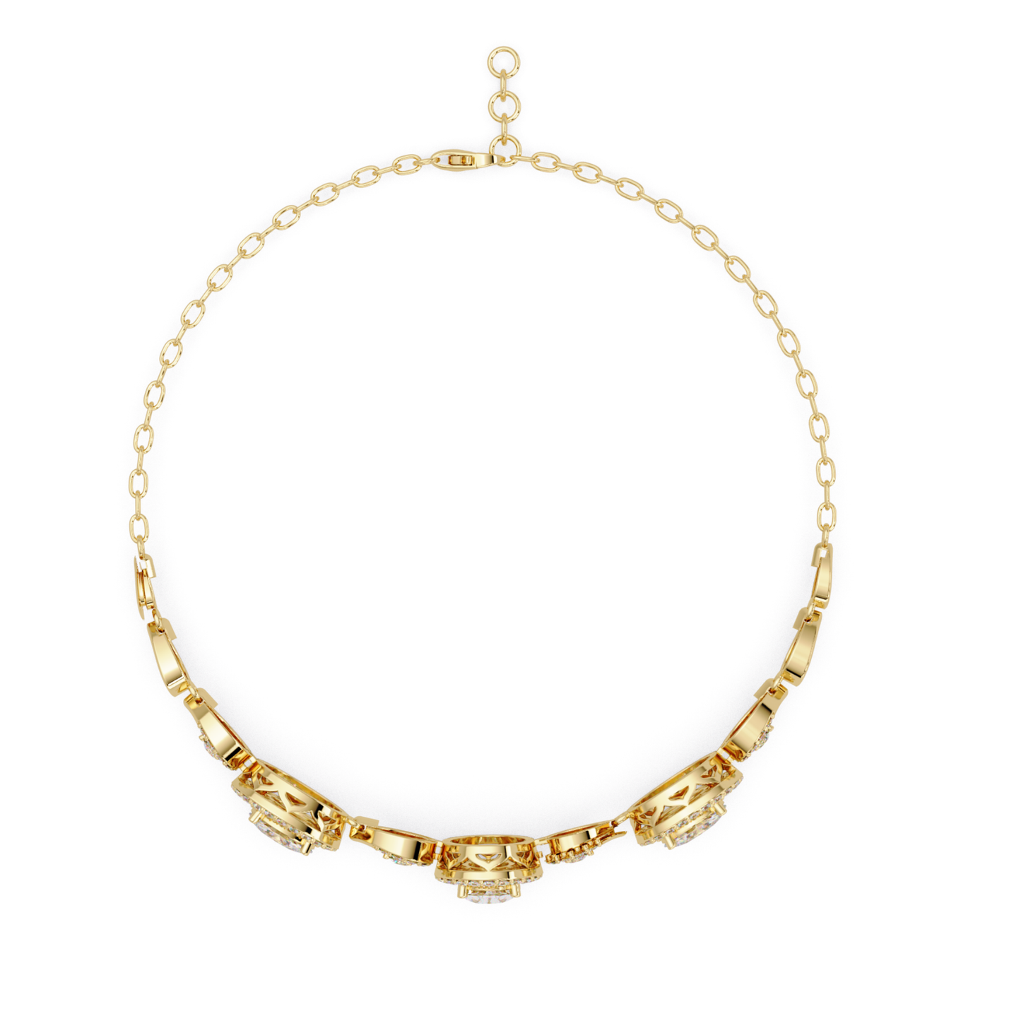 Oval Halo Lab Grown Diamond Designer Bracelet - HIGHCARAT DIAMONDS