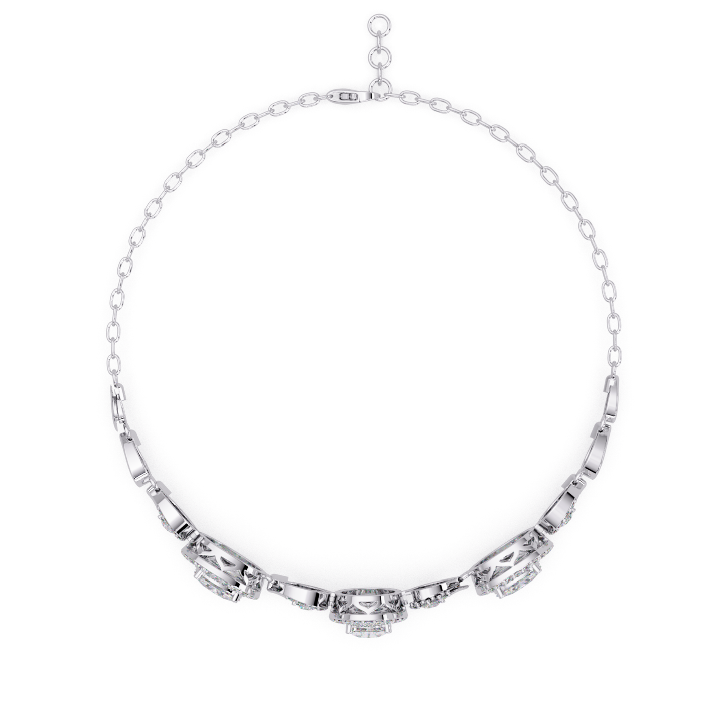 Oval Halo Lab Grown Diamond Designer Bracelet - HIGHCARAT DIAMONDS
