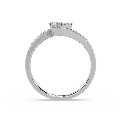 Oval Lab Grown Diamond Bypass Engagement Ring - HIGHCARAT DIAMONDS