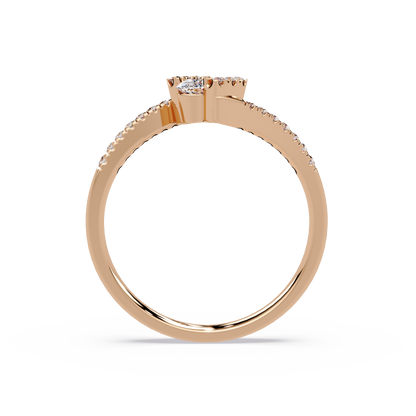 Oval Lab Grown Diamond Bypass Engagement Ring - HIGHCARAT DIAMONDS