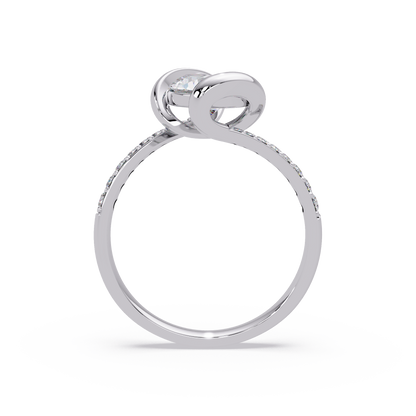 Oval Lab Grown Diamond Bypass Twist Ring - HIGHCARAT DIAMONDS