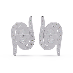 Oval Lab Grown Diamond Halo Solitaire Stud Earrings - HIGHCARAT DIAMONDS