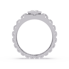 Oval Lab Grown Diamond Solitaire Link Style Ring - HIGHCARAT DIAMONDS