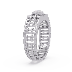 Oval Lab Grown Diamond Solitaire Link Style Ring - HIGHCARAT DIAMONDS