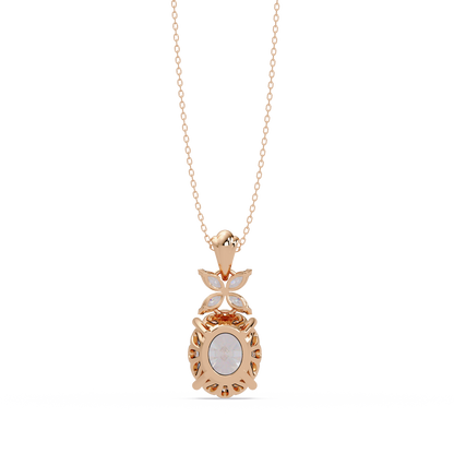 Oval Lab Grown Diamond Solitaire Pendant Necklace - HIGHCARAT DIAMONDS