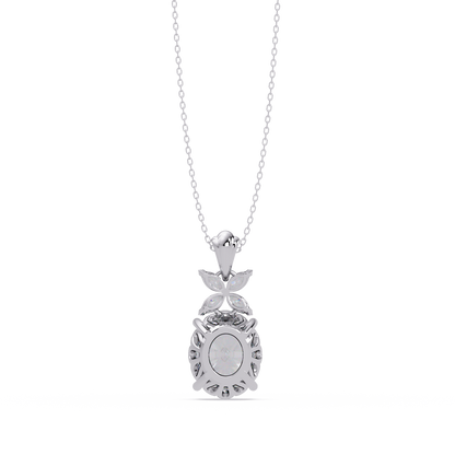 Oval Lab Grown Diamond Solitaire Pendant Necklace - HIGHCARAT DIAMONDS