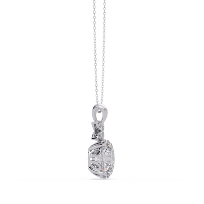 Oval Lab Grown Diamond Solitaire Pendant Necklace - HIGHCARAT DIAMONDS