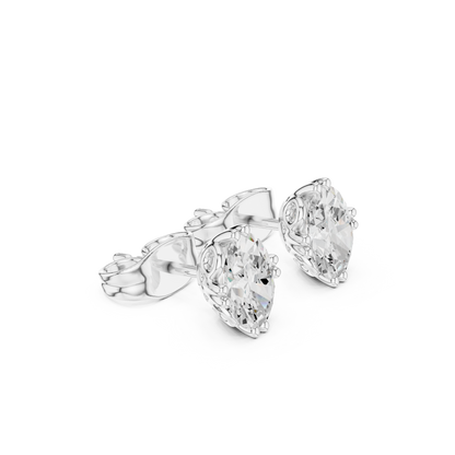 1.00 Ct Oval Shapes Lab Grown Diamond 18k Solid Gold Women Elegance Vintage Diamond Earring For Her - HIGHCARAT DIAMONDS