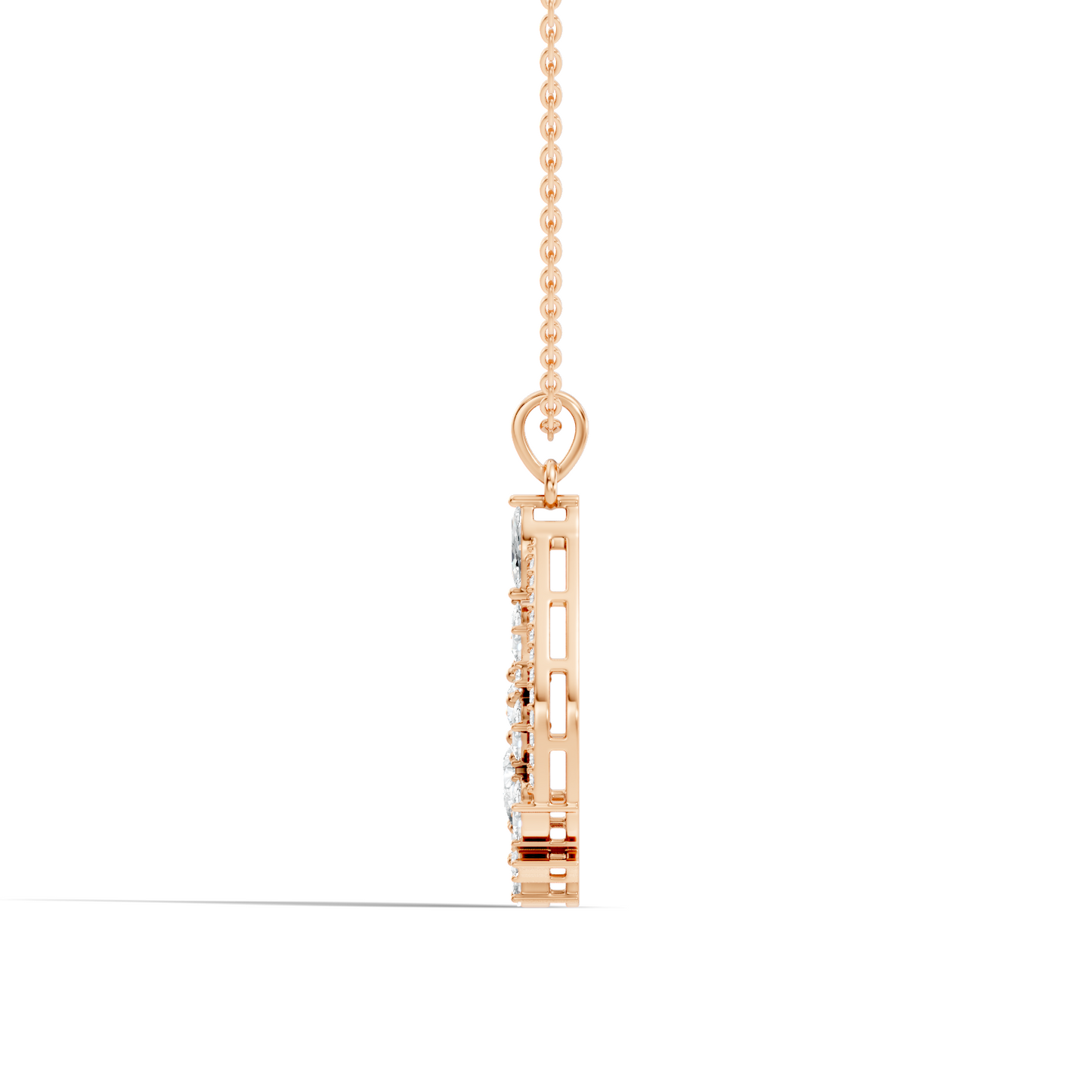 Marquise & Oval Cut Lab-Grown Diamond Pendant Teardrop Necklace In Elegant Jewelry Gift For Her - HIGHCARAT DIAMONDS