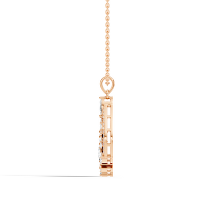 Marquise & Oval Cut Lab-Grown Diamond Pendant Teardrop Necklace In Elegant Jewelry Gift For Her - HIGHCARAT DIAMONDS