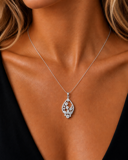 Oval Marquise & Pear Cut Teardrop Lab Grown Diamond Pendant - HIGHCARAT DIAMONDS