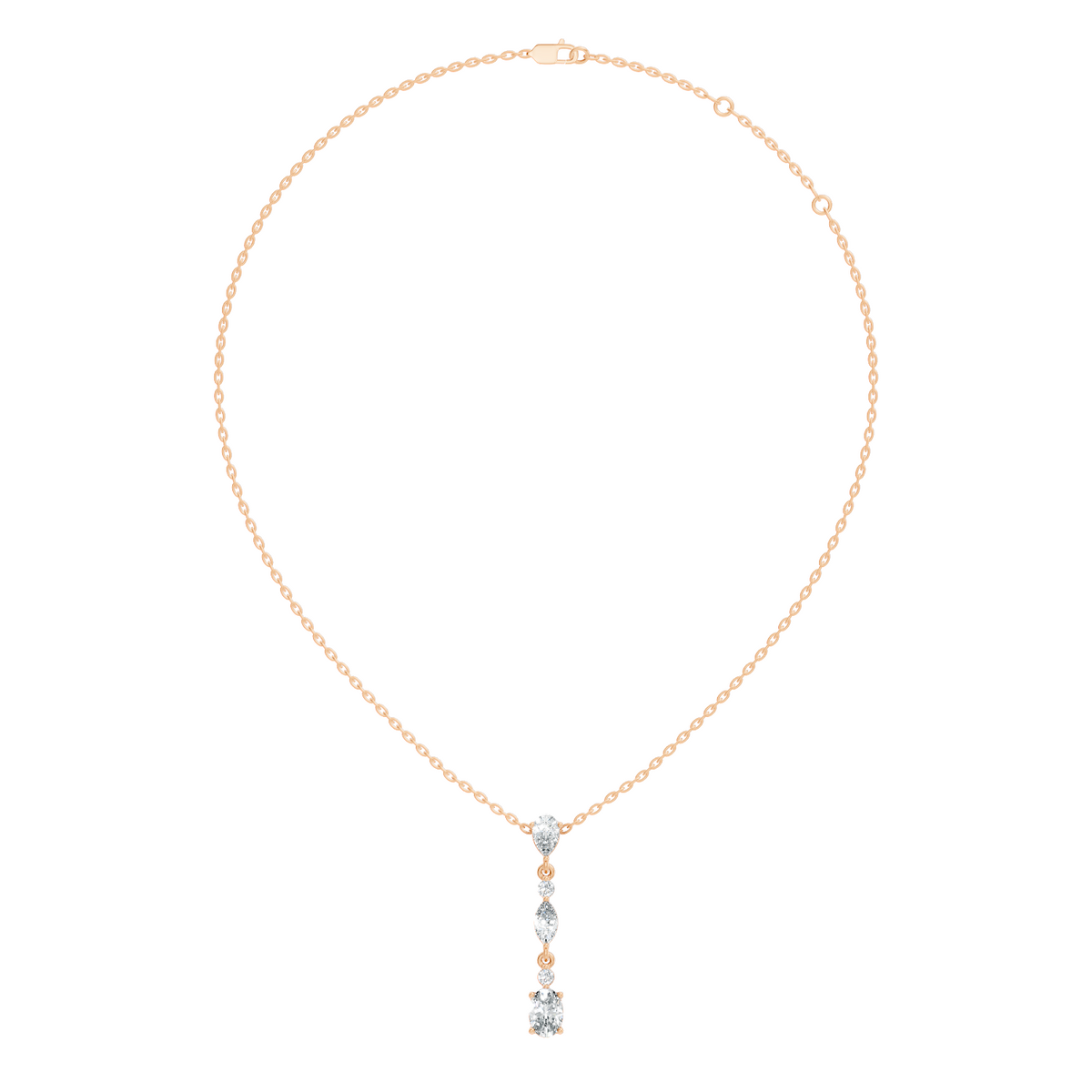 14k Solid Gold Pendant Necklace with Lab-Grown Diamond Statement Piece For Her - HIGHCARAT DIAMONDS