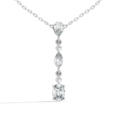 14k Solid Gold Pendant Necklace with Lab-Grown Diamond Statement Piece For Her - HIGHCARAT DIAMONDS