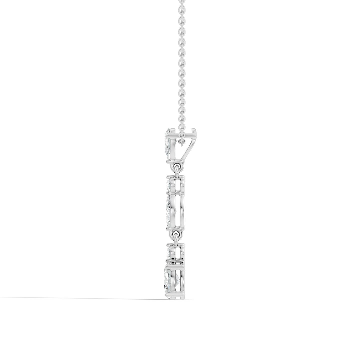 14k Solid Gold Pendant Necklace with Lab-Grown Diamond Statement Piece For Her - HIGHCARAT DIAMONDS