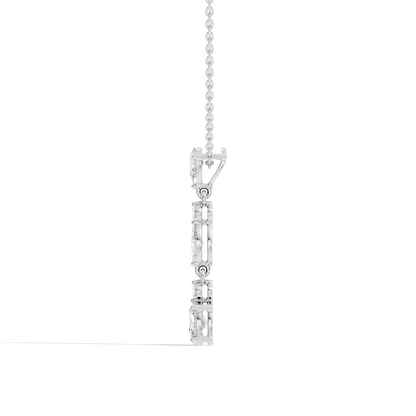 14k Solid Gold Pendant Necklace with Lab-Grown Diamond Statement Piece For Her - HIGHCARAT DIAMONDS