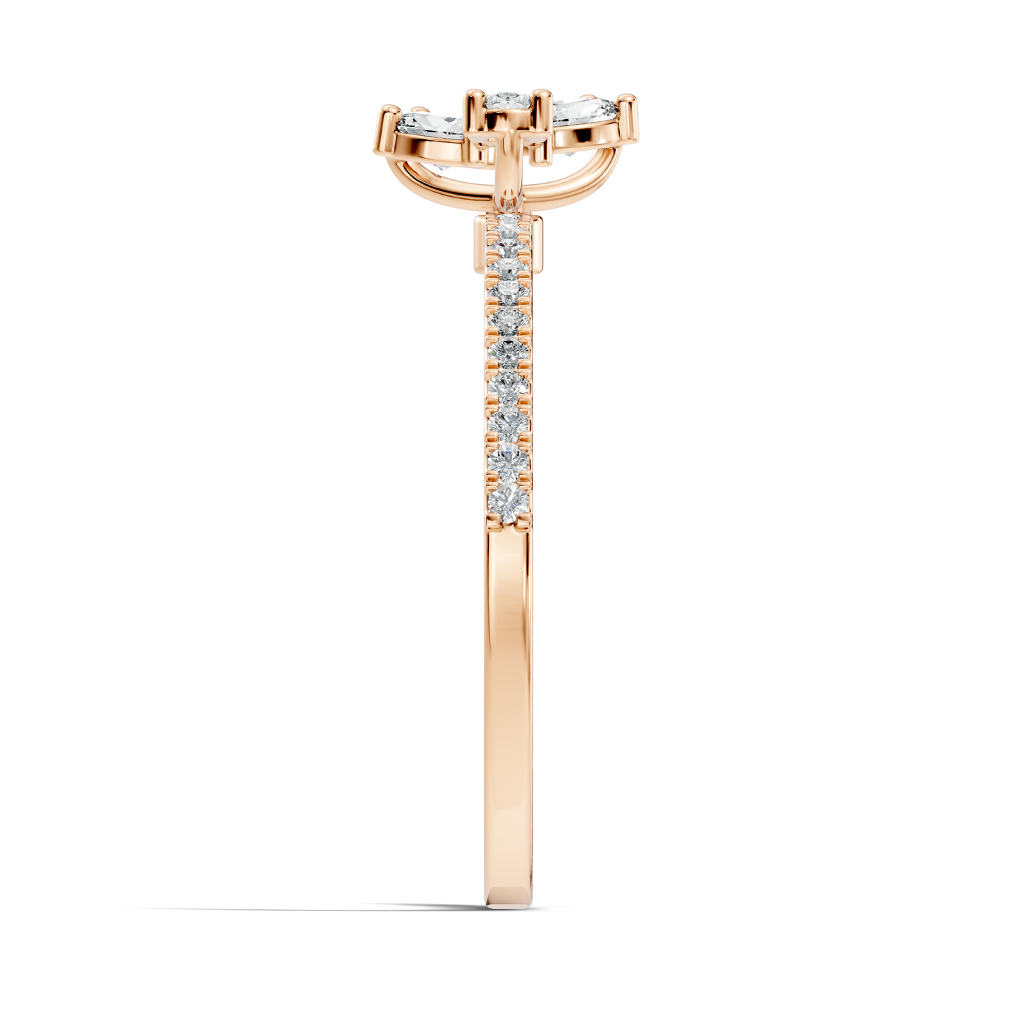 Oval and Round Cut High Quality Diamond Art Deco Vintage Cluster Statement Ring Gift For Her - HIGHCARAT DIAMONDS