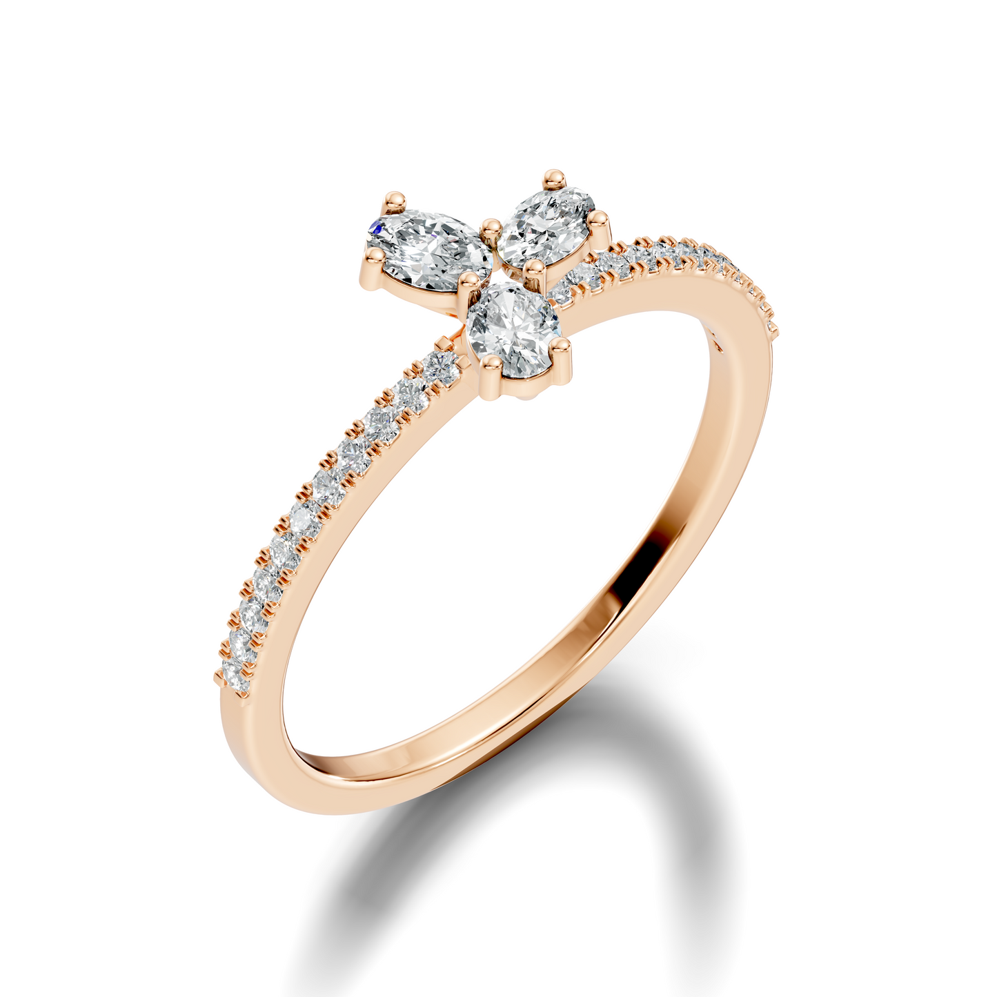 Oval and Round Cut High Quality Diamond Art Deco Vintage Cluster Statement Ring Gift For Her - HIGHCARAT DIAMONDS