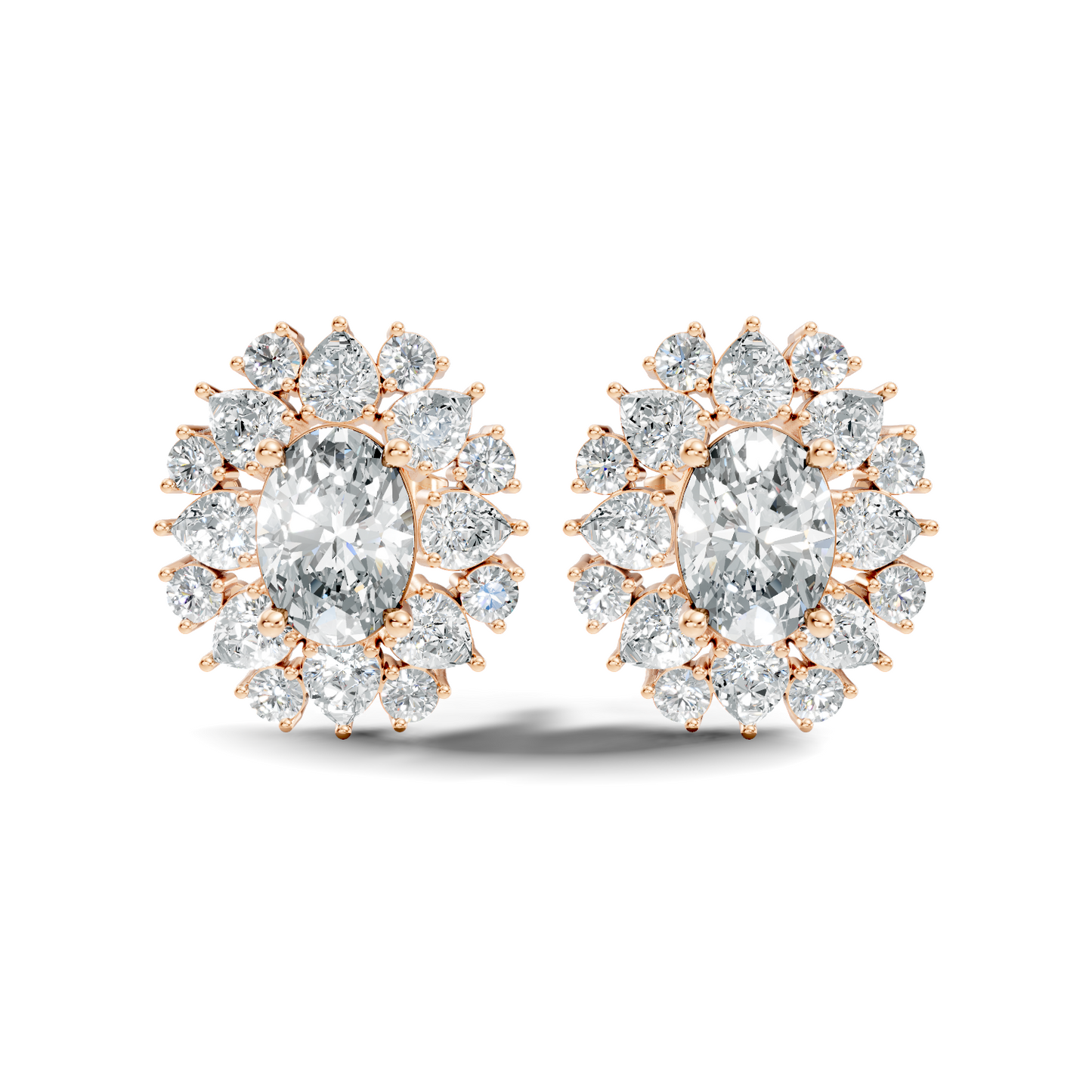 3.50 Ct Round, Pear, Oval Lab Grown Diamond Ethically Occasionally Wear Diamond Earrings - HIGHCARAT DIAMONDS