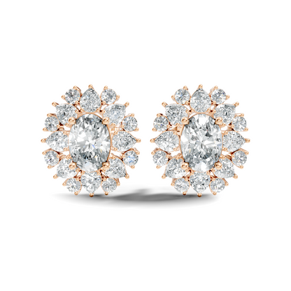 3.50 Ct Round, Pear, Oval Lab Grown Diamond Ethically Occasionally Wear Diamond Earrings - HIGHCARAT DIAMONDS
