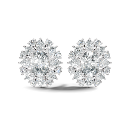 3.50 Ct Round, Pear, Oval Lab Grown Diamond Ethically Occasionally Wear Diamond Earrings - HIGHCARAT DIAMONDS