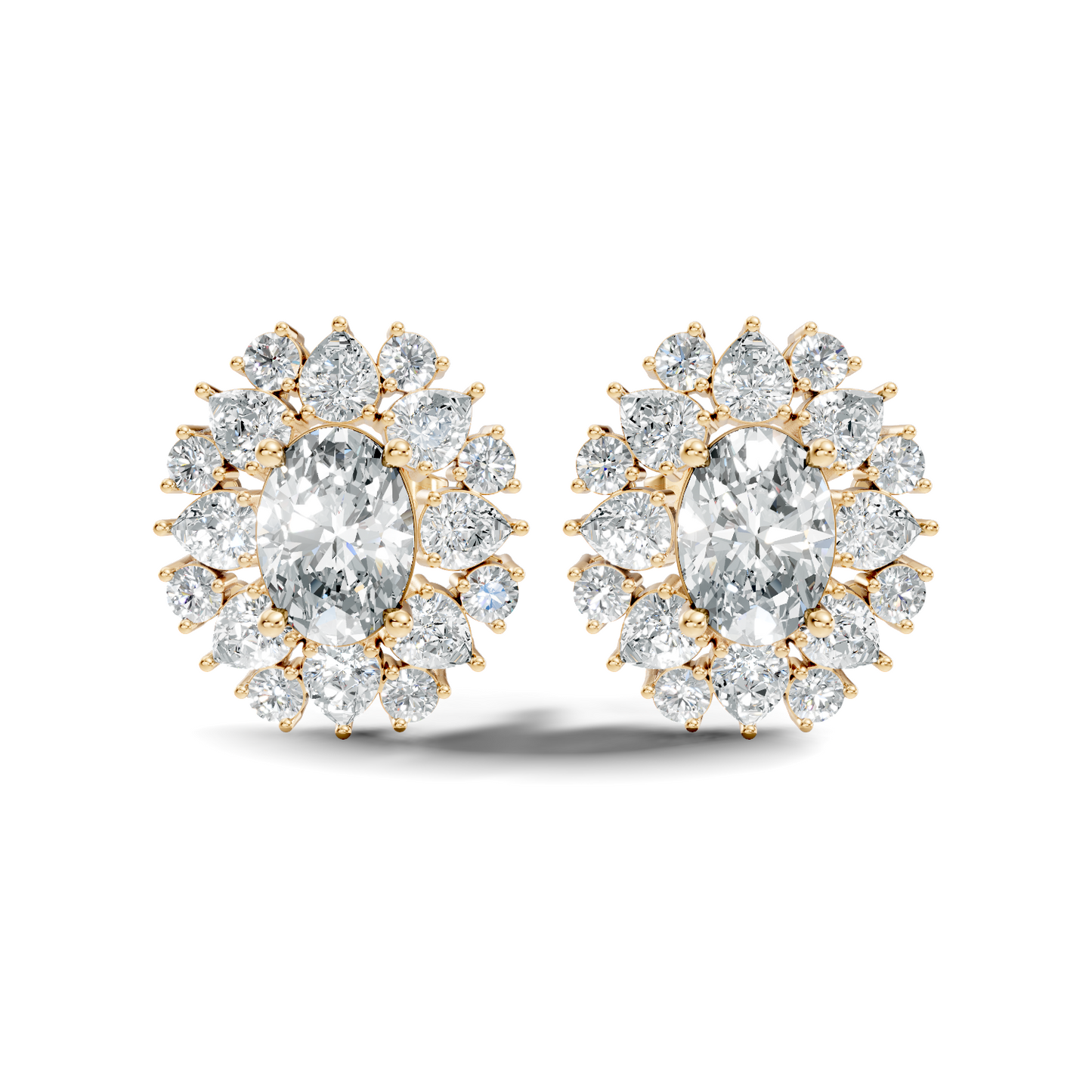 3.50 Ct Round, Pear, Oval Lab Grown Diamond Ethically Occasionally Wear Diamond Earrings - HIGHCARAT DIAMONDS