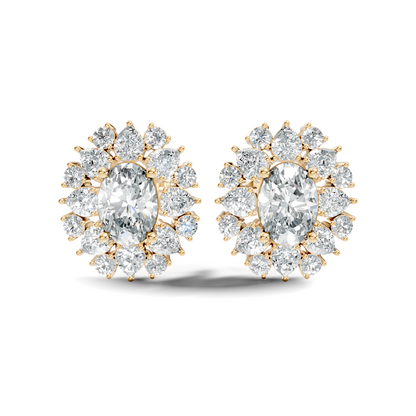3.50 Ct Round, Pear, Oval Lab Grown Diamond Ethically Occasionally Wear Diamond Earrings - HIGHCARAT DIAMONDS