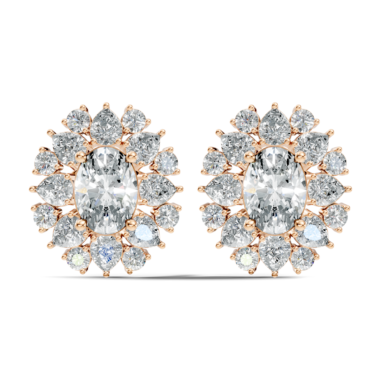 3.50 Ct Round, Pear, Oval Lab Grown Diamond Ethically Occasionally Wear Diamond Earrings - HIGHCARAT DIAMONDS