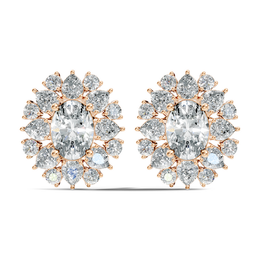 3.50 Ct Round, Pear, Oval Lab Grown Diamond Ethically Occasionally Wear Diamond Earrings - HIGHCARAT DIAMONDS