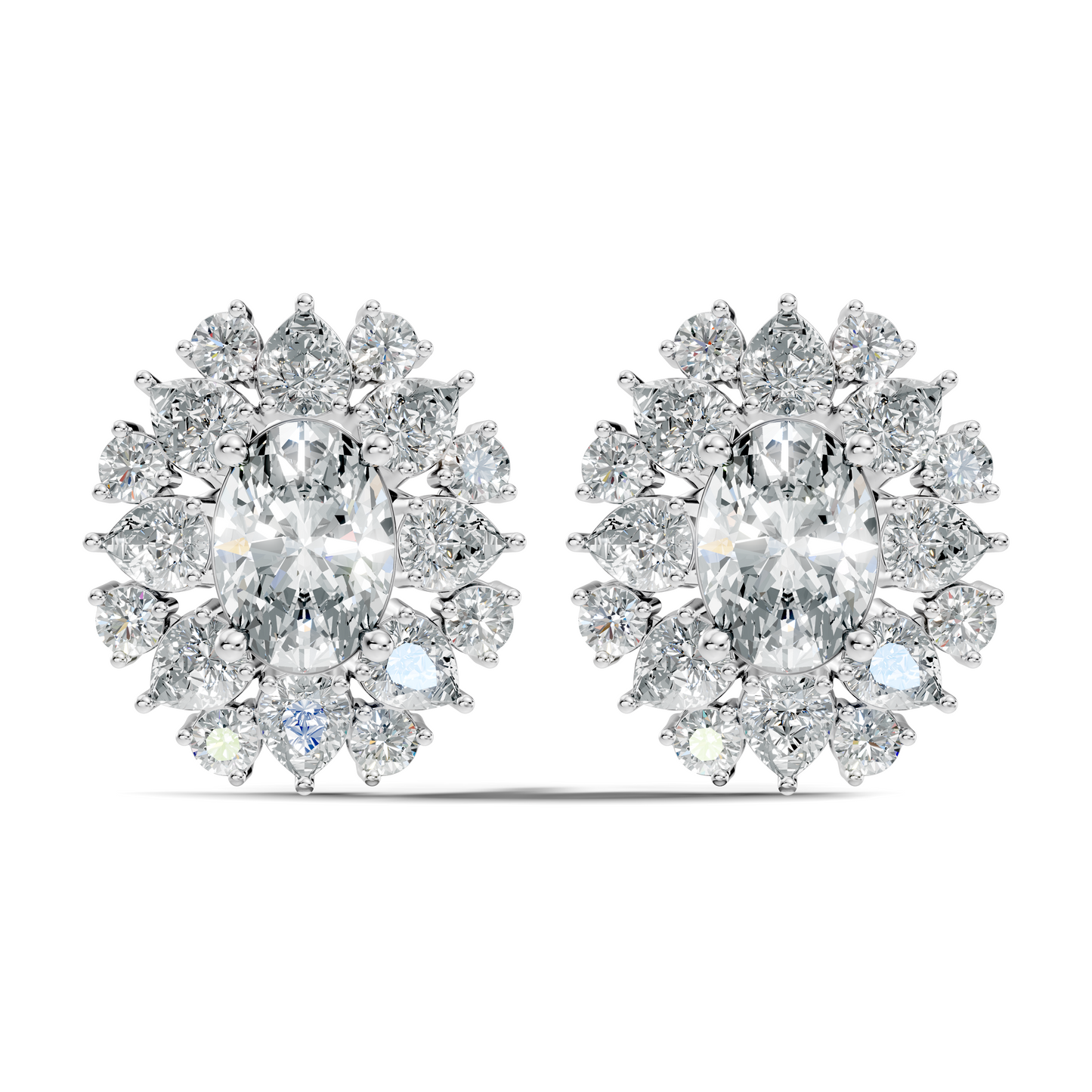 3.50 Ct Round, Pear, Oval Lab Grown Diamond Ethically Occasionally Wear Diamond Earrings - HIGHCARAT DIAMONDS