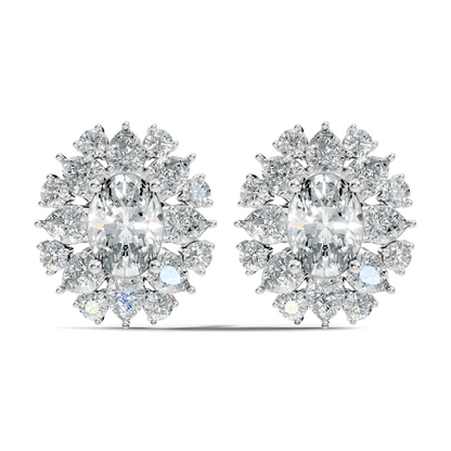 3.50 Ct Round, Pear, Oval Lab Grown Diamond Ethically Occasionally Wear Diamond Earrings - HIGHCARAT DIAMONDS