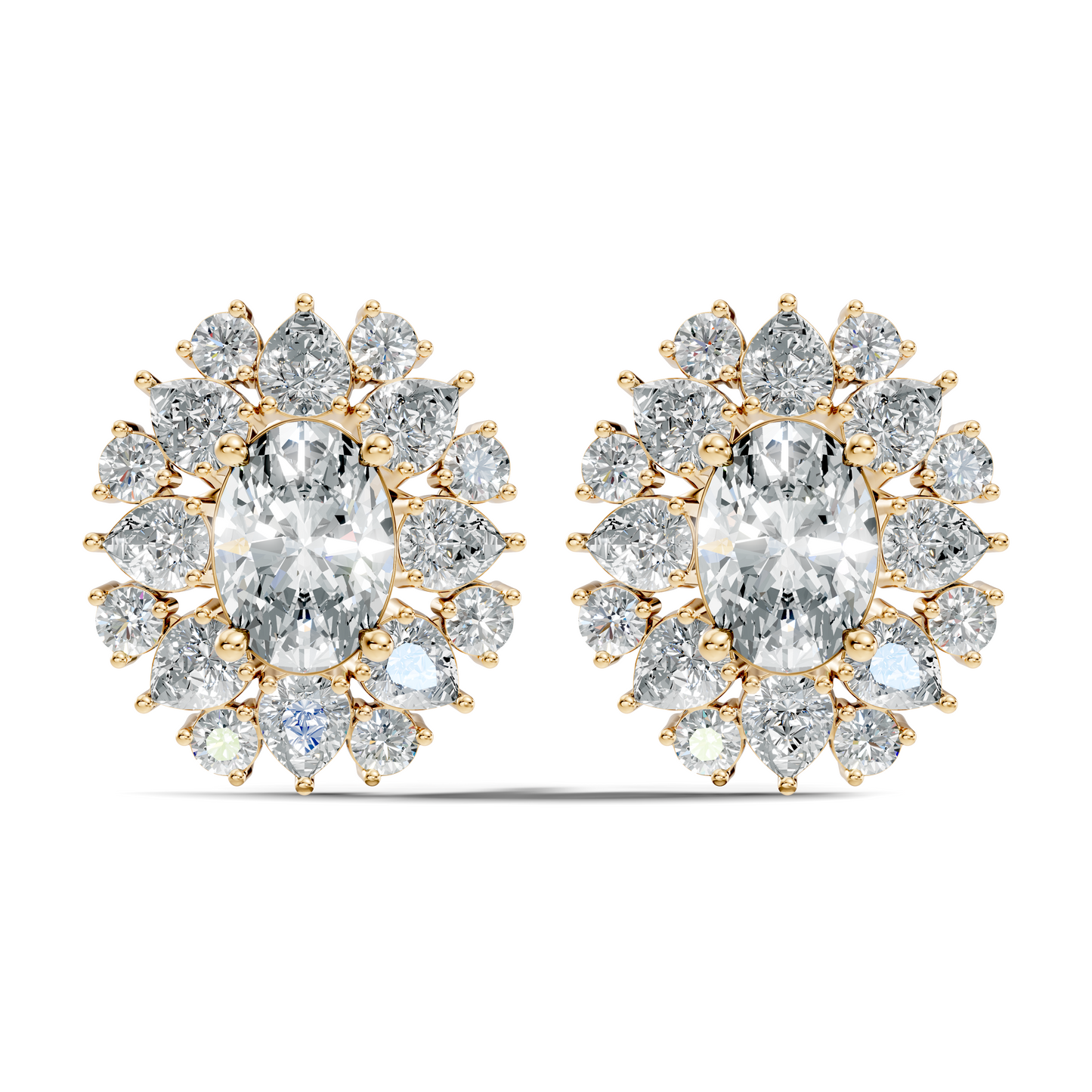 3.50 Ct Round, Pear, Oval Lab Grown Diamond Ethically Occasionally Wear Diamond Earrings - HIGHCARAT DIAMONDS