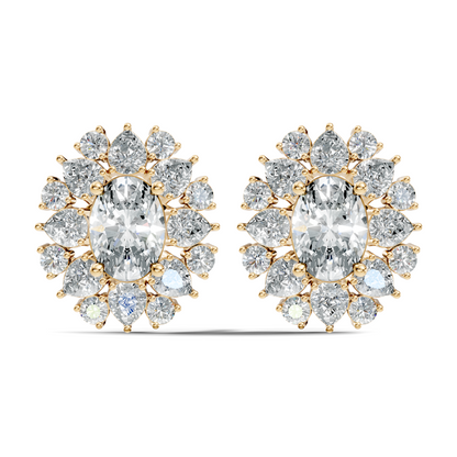 3.50 Ct Round, Pear, Oval Lab Grown Diamond Ethically Occasionally Wear Diamond Earrings - HIGHCARAT DIAMONDS