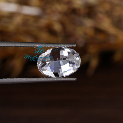 Portuguese oval diamond showcasing high facet count and symmetrical design