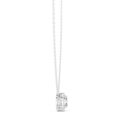 Eco-Friendly Oval Lab Diamond Halo Necklace