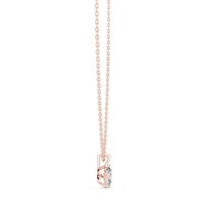 1.00 Ct Oval Shape Labgrown Diamond Solitaire Pendant Ecofriendly Gift For Her In 18K Gold - HIGHCARAT DIAMONDS