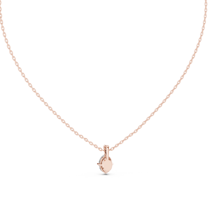 1.00 Ct Oval Shape Labgrown Diamond Solitaire Pendant Ecofriendly Gift For Her In 18K Gold - HIGHCARAT DIAMONDS