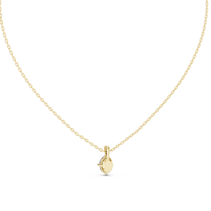 1.00 Ct Oval Shape Labgrown Diamond Solitaire Pendant Ecofriendly Gift For Her In 18K Gold - HIGHCARAT DIAMONDS