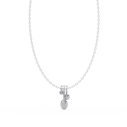 Oval & Round Cut Lab Grown Diamond Bezel Set Pendant - HIGHCARAT DIAMONDS