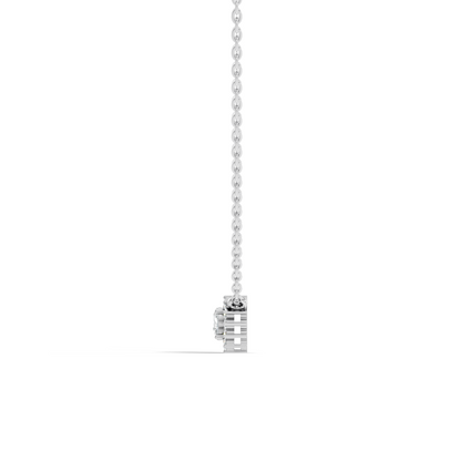 Oval Cut Diamond Pendant In 14K White Gold Halo Style Necklace Pendant For Her - HIGHCARAT DIAMONDS
