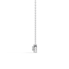 Oval Cut Diamond Pendant In 14K White Gold Halo Style Necklace Pendant For Her - HIGHCARAT DIAMONDS
