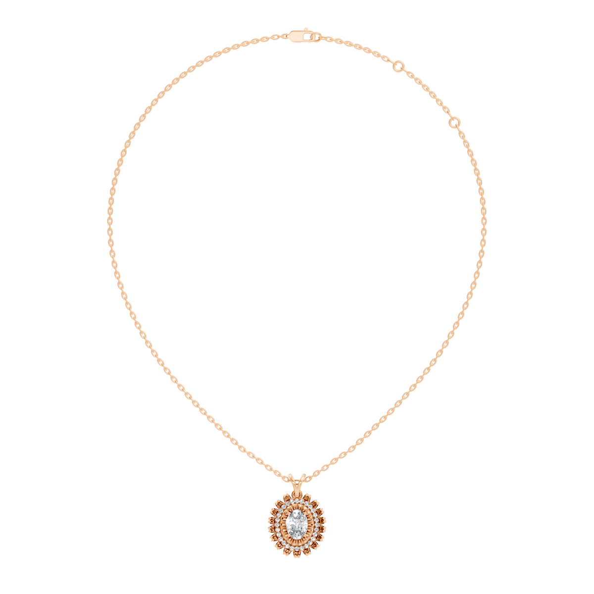 0.89 CT Round Lab-Grown Diamond Pendant In 14K Solid Yellow Gold Gift - HIGHCARAT DIAMONDS