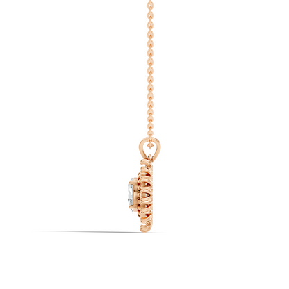 0.89 CT Round Lab-Grown Diamond Pendant In 14K Solid Yellow Gold Gift - HIGHCARAT DIAMONDS