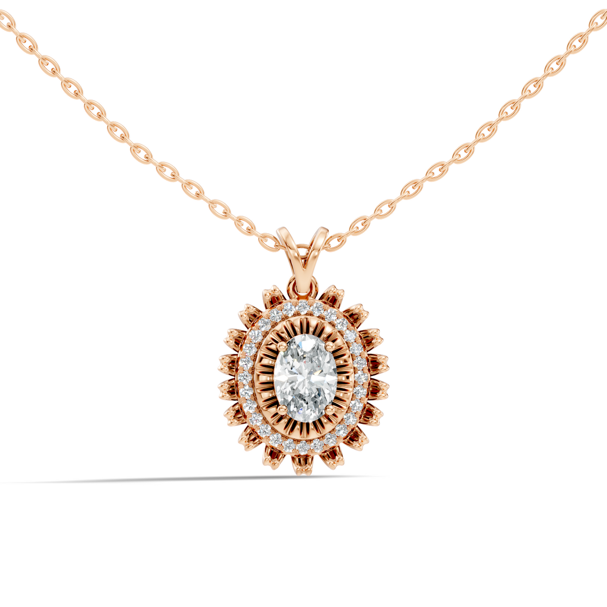 0.89 CT Round Lab-Grown Diamond Pendant In 14K Solid Yellow Gold Gift - HIGHCARAT DIAMONDS